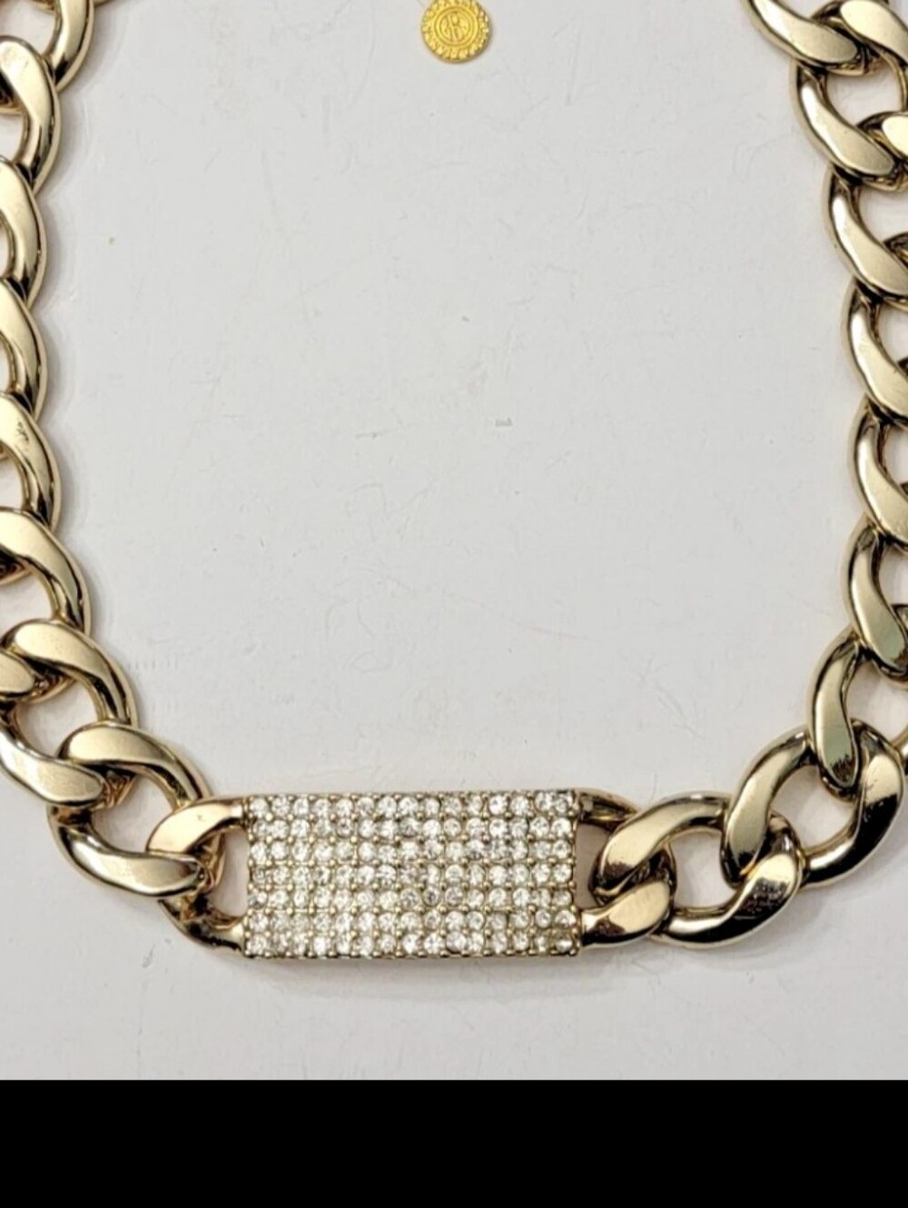 Vintage RJ Graziano Cuban Link Pavé ID Bracelet